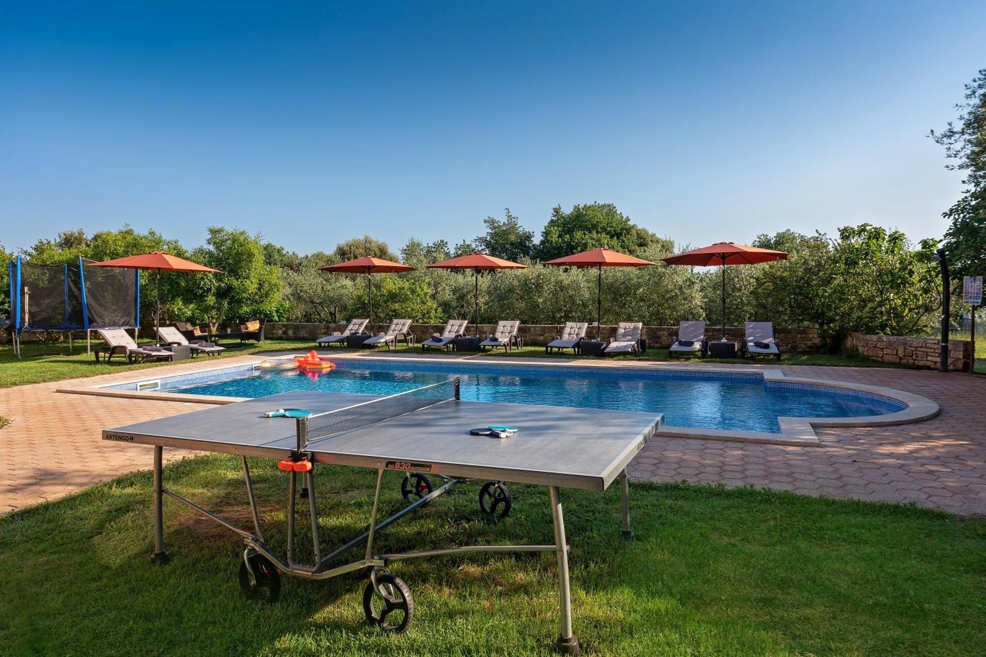 Guesthouse "Barboska" - Big Outdoor Swimming Pool & Private Tennis Court Vodnjan Exterior photo